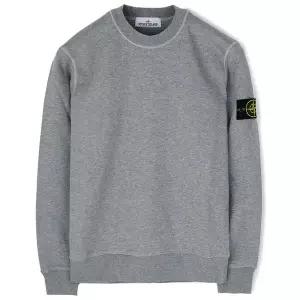 [스톤아일랜드][명품] 스톤 아일랜드 25SS 스톤 와펜 라운드 맨투맨 멜란지그레이