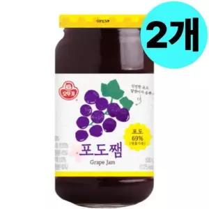 오뚜기 포도쨈 과일잼 500g X 2개 에이드 라떼 홈카페