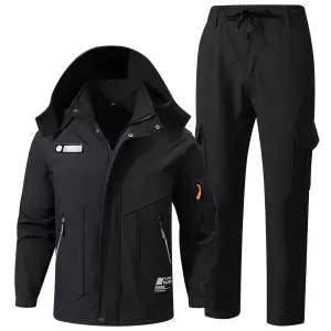 겨울 낚시복 세트 선상 방수 작업복 바다 빅사이즈 동계 남자 바지 방풍 재킷 야외