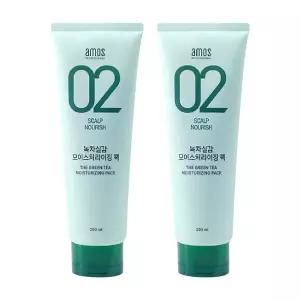 아모스 녹차실감 모이스처라이징 팩 250ml 2개