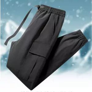 패딩바지 겨울 오리털 덕다운 작업복 패딩 방한복 배달 남성 덕다운 조거 팬츠 오리털바지