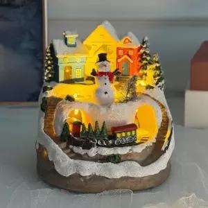 [텐바이텐]크리스마스 오르골 무드등 눈사람 빌리지 장식 움직이는 오르골 선물
