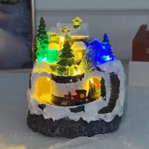 [텐바이텐]크리스마스 오르골 무드등 트리 빌리지 장식 움직이는 오르골 선물