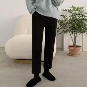 [에이와비] [140.150.160ver] #AWABMADE:_뉴말랑밍크일자밴딩슬랙스 -키작녀/기장선택/밍크안감/1color/2size