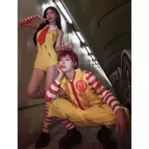 포르르 인형탈 크리스마스 할로윈 코스튬 코스프레 버거 캐릭터