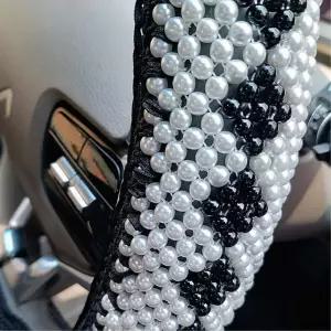 시원한 진주 핸들커버 여성 엄마 국산 핸드메이드 기아차 논슬립 자가용 운전대 초보