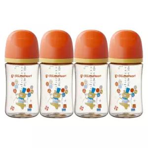 더블하트 젖병 트윈팩 240ml 빨대컵 연습 세트 베어