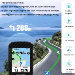 스포츠레저 자전거용품 IGPSPORT BSC300T 터치스크린 코드 테이블 고속도로 자전거 라이딩 지도 내비게이션