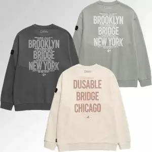 [내셔널지오그래픽](신세계 사우스시티)MW N233USW240 시티익스플로어 아트웍 세미오버핏 맨투맨 (공용)