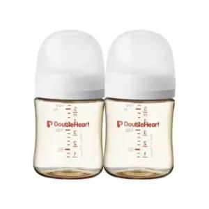 더블하트 젖병 160ml 트윈팩 젖꼭지 출산 준비 화이트
