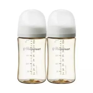더블하트 3세대 아기 젖병 240ml 젖꼭지 6개 베이지