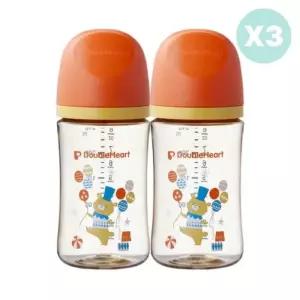 더블하트 아기 젖병 240ml X6 젖꼭지 X6 서커스베어