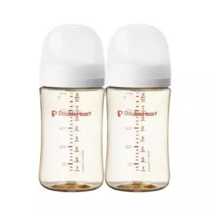 더블하트 3세대 아기 젖병 240ml 젖꼭지 6개 화이트