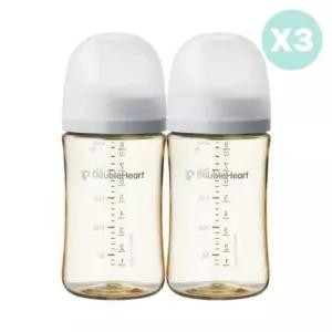 더블하트 젖병 240ml 6개 젖꼭지 6개 그레이 세트