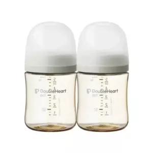 더블하트 젖병 160ml 트윈팩 젖꼭지 출산 준비 베이지