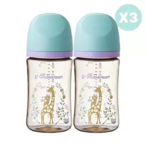 더블하트 아기 젖병 240ml X6 젖꼭지 X6 블루밍가든
