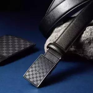 닥스 닥스 DBBE5E838BK 25SS LOUIS DD 루이스 패턴 음각 무광버클 소가죽 자동벨트