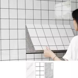 주방 벽 시트지 방수 화장실 현관 타일 시트지 욕실 인테리어 스티커 두꺼운 화이트 접착식 대리석