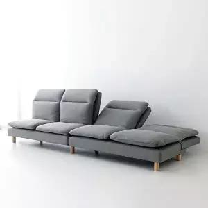 [마켓비]패브릭 리클라이너 좌식소파 4인용 모듈형 거실 소파-WFHB1M5