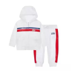[갭키즈]백일/돌 선물 [베이비 남아12-24개월]라인 그래픽 이어 후드집업세트 5231234021001