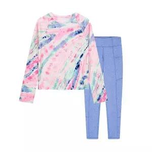 [갭키즈]조카선물 [키즈 여아 6-14세] 컬러풀 프린트 래쉬가드 상의&레깅스 세트 5211260521000