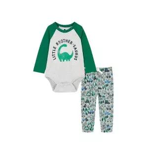 [갭키즈][베이비 남아 0-24개월] 프린티드 래글런 바디수트 & 팬츠 5232434001081