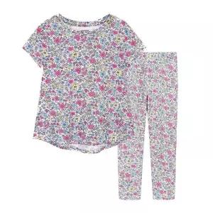 [갭키즈]조카 선물 [토들러 여아 2-5세]플라워 패턴 숏슬리브 티셔츠 세트 5221134641000