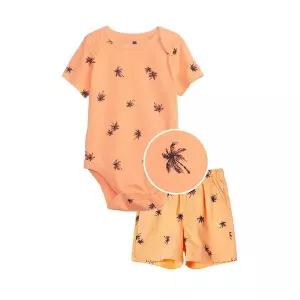 [갭키즈][베이비 남아 0-24개월] 패턴드 숏 슬리브 바디수트 & 쇼츠 5232234002031