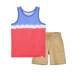 [갭키즈]조카선물 [키즈 남아 6-14세] 배색 디테일 탱크탑 & 쇼츠 세트 5211231052011