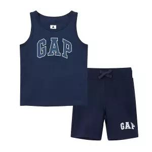 [갭키즈]조카선물 [토들러 남아 2-5세] 로고 그래픽 탱크탑 & 밴딩쇼츠 세트 5221234061051