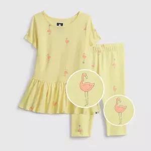 [갭키즈]조카 선물 [토들러여아 18개월-5세]패턴 숏 슬리브 티셔츠&래깅스 세트 5221234524064