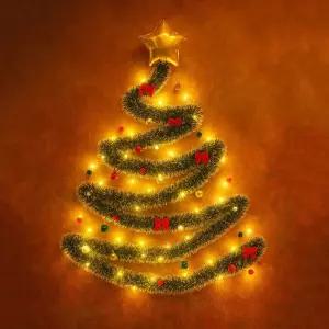 크리스마스 벽트리 홈파티 카페 창문장식 눈꽃 모루 트리 DIY만들기 2M