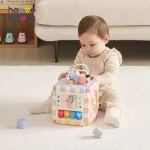 [하베브릭스] [26년 붉은말 에디션] 하베브릭스 국민육아템 6in1 변신큐브 감각발달 터미타임 아기장난감