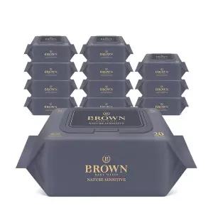[브라운][브라운물티슈] 네이처 센시티브 20매 휴대 캡 12팩