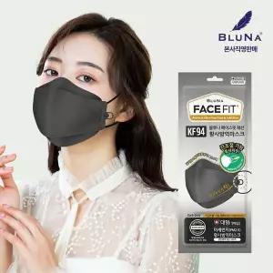[블루나]페이스핏 KF94 마스크 대형 진한회색 30매