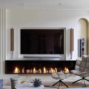 투야 와이파이 스마트 버너 카민 전기 직사각형 바이오 에탄올 화로 벽난로 스토브 리모컨