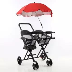 쌍둥이 경량형 연년생 2인 유모카 2인승 트윈 블랙