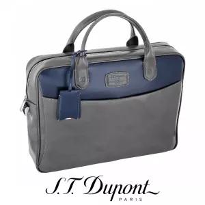 [S.T. Dupont] 에스티 듀퐁 181590 라인 D 네이비 그레이 가죽 문서 홀더 (0176)