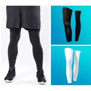 스케이트용품 여름 사이클링 러닝 다리 아이스 실크 UV 보호 압축 미끄럼방지 야외 스포츠 라이딩 체육관