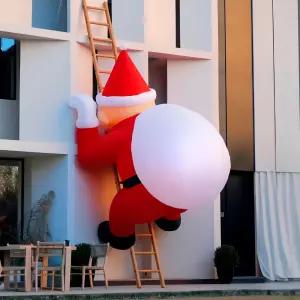 대형 사다리산타 크리스마스 장식 에어 사다리 타는 산타클로스 초대형 풍선