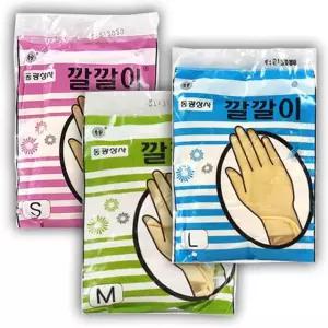 동광 미용장갑 깔깔이 미니고무장갑 sml 소 중 대 깔깔이장갑