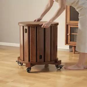 스툴의자 4in1 폴딩 젠가 체리우드 결합형 이동식 원목스툴 스태킹 스툴