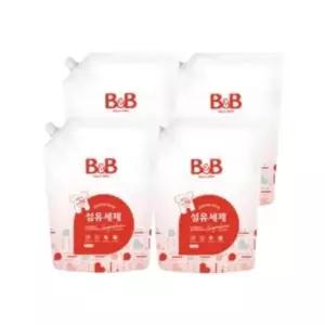 [리뉴얼] 비앤비 시그니처 유아 섬유 세탁 세제 리필 1500ml 4개