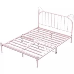 침대틀 싱글 고양이 퀸 더블 철제침대프레임 조립식 기숙사 원룸 평상형