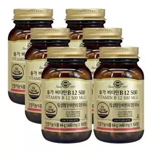 솔가 비타민B12 500 640mgX100정X6개_23276376