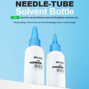 탈착식 니들이  RELIFE TB2 용제 병 누수 방지 이중 캡 스케일 알코올 접착제 프레임 제거 유체 보드 세척