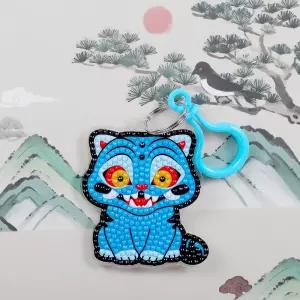 푸른호랑이 키링 만들기 재료 보석십자수 열쇠고리 키트 K 한국 호랑이 굿즈 세트 외국인 문화 민속 체험