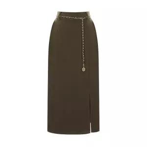 [롯데백화점]티뷰 벨티드 절개 펜슬 기모 스커트_V5D-CSK023