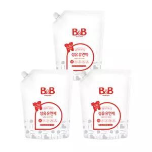 비앤비 섬유유연제 베르가못향 리필 1.5L, 3개