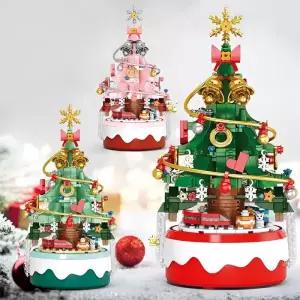 크리스마스 나노 블럭 조립식 트리 LED 오르골 6종